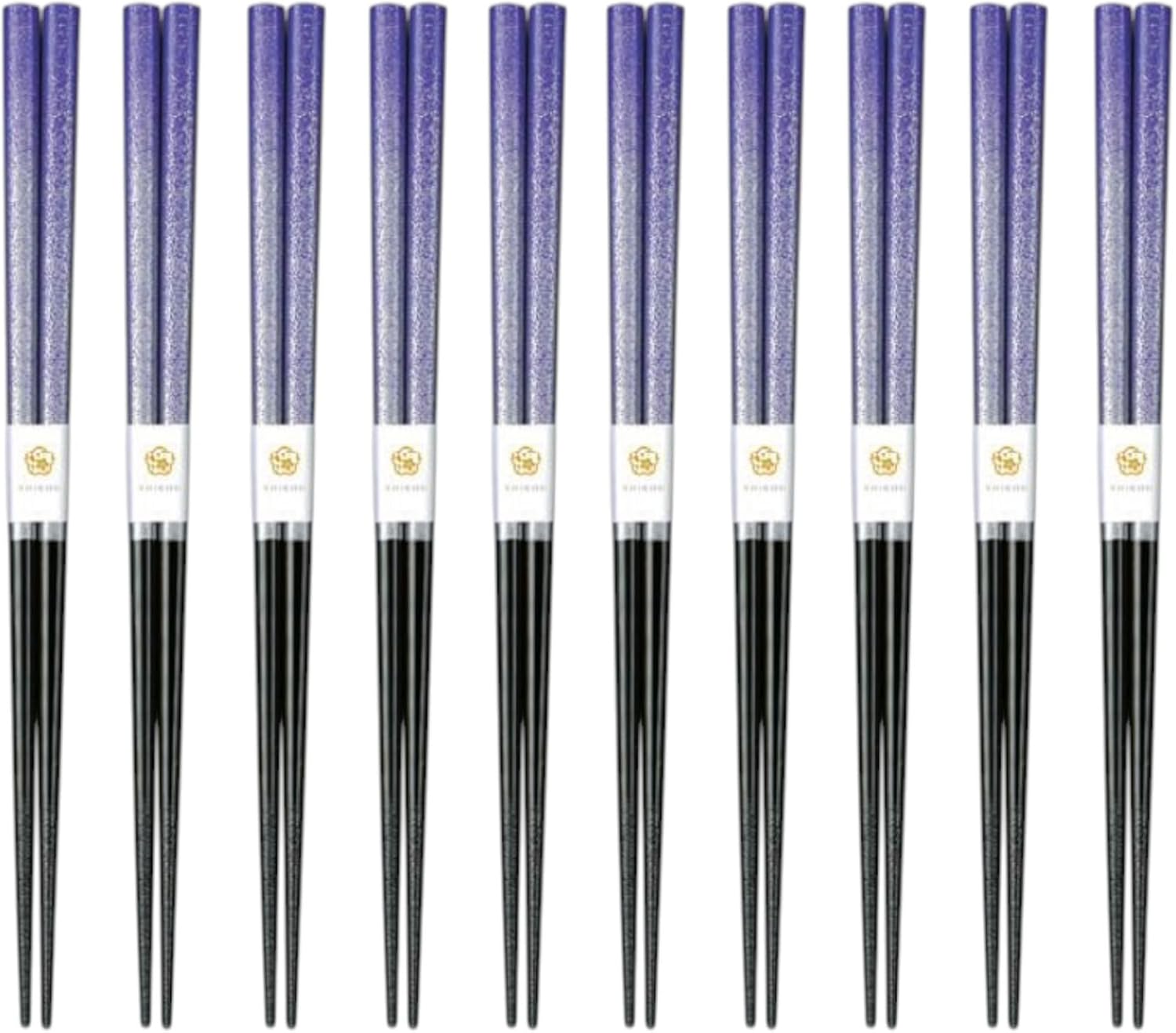 J-kitchens Chopsticks Set of 10 Pairs, For Lunches, Picnics, Excursions, Sports Events, Guests, Entertaining, Wooden, 9.1 inches (23.0 cm), Dishwasher Safe, Made in Japan