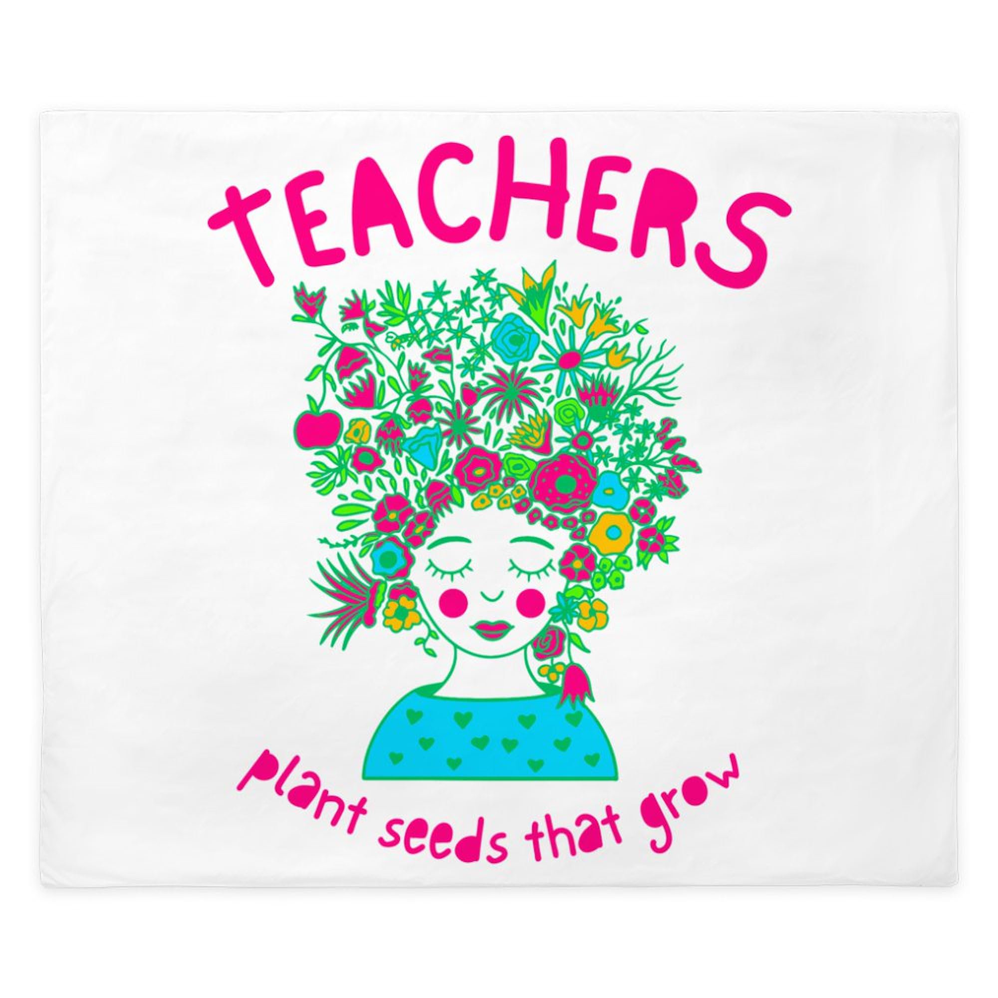 CafePress Back to School Teacher Garden Lover T Shirt King Duvet Cover, Printed Comforter Cover, Unique Bedding