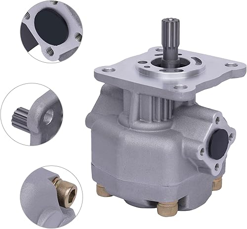 Miniatura 4 de Bomba de engranajes hidráulica 38240-76100, bomba hidráulica para tractor Kubota L235, L275, L2402, L2602, L4202, Mitsubishi Tractor MT250, MT300D