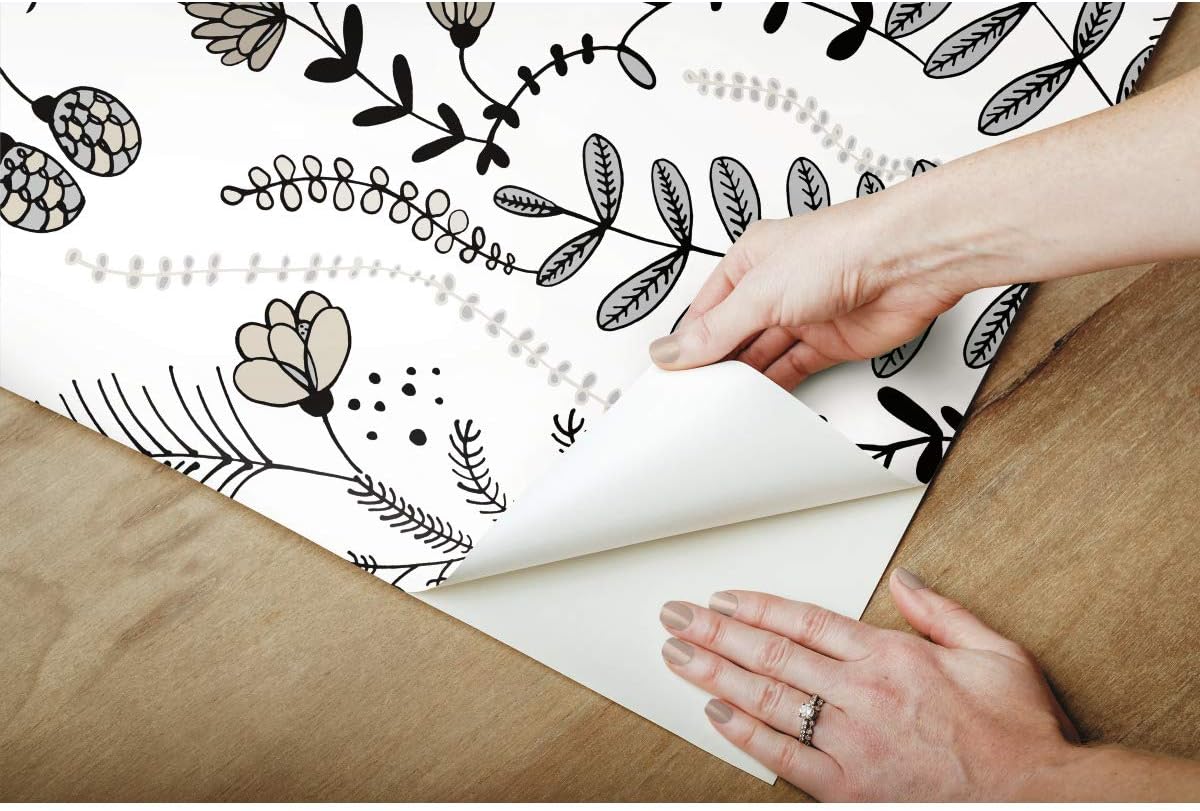RoomMates RMK11541RL Finlayson Gray Verso Peel and Stick Wallpaper