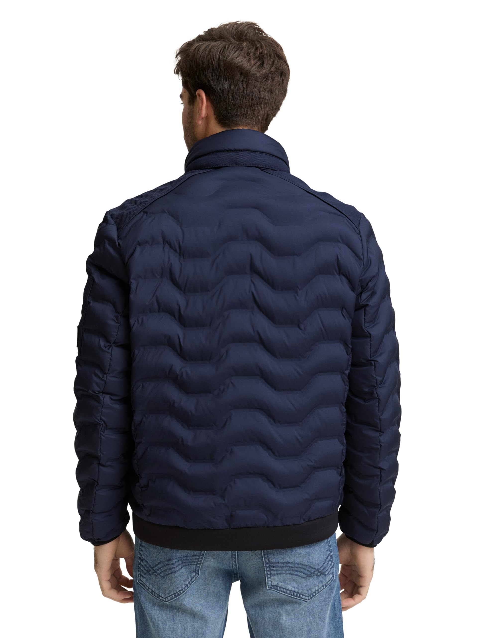 TOM TAILOR Herren Hybridjacke mit Stehkragen