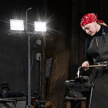 Work Lights 21000 Lumen LED Work Lights with Stand, Dual