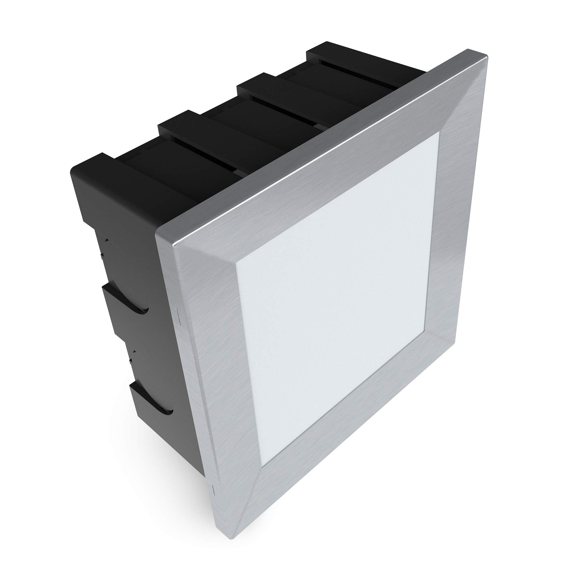 SSC-LUXon 6 Stück Wandeinbaustrahler LED Piko-LQ - quadratische Wandleuchte - IP65 Wasserschutz für Außen 230V 3,5W warmweiß