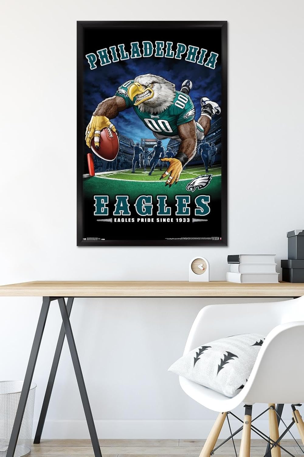 Trends International NFL Philadelphia Eagles - End Zone 17 Wall Poster, 22.375" x 34", Black Framed Version