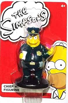 The Simpsons Chief Wiggum トーキングフィギュア Simpsons CHIEF WIGGUM Police Officer 2.5