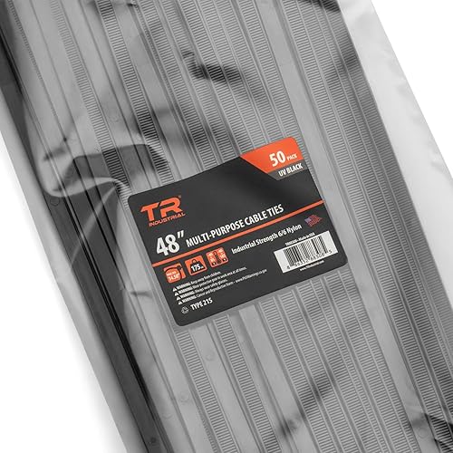 Miniatura 7 de TR Industrial Sujetacables negros multiusos resistentes a los rayos UV, 12 pulgadas, paquete de 100