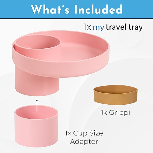 Miniatura 3 de My Travel Tray Round - Fabricado en Estados Unidos. Convierte fácilmente tu portavasos actual en una bandeja y portavasos para usarlo con asientos