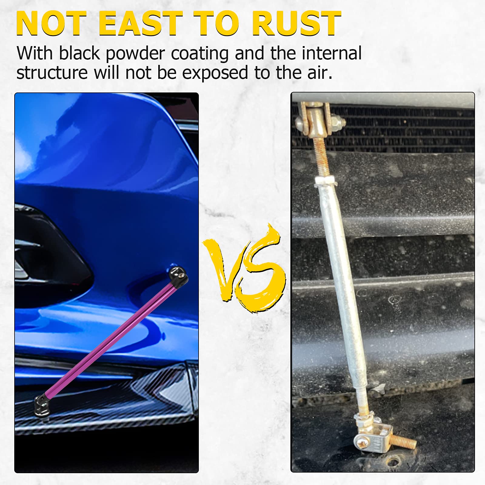 Partuto Lot De 2 Barres De Support Réglables Pour Pare-chocs Avant Et Arrière - 200 Mm - En Alliage D'aluminium - Bleu