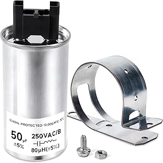 W11395618 W11162560 W10625046 W10866250 Washing Machine Run Capacitor Fit for Whirlpool Maytag Kenmore Washer Capacitor 50uf Replacement Washer Parts W10390446 WPW10625046 W10843769 W11315694