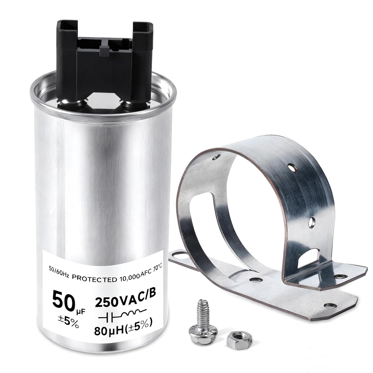 W11395618 W11162560 W10625046 W10866250 Washing Machine Run Capacitor Fit for Whirlpool Maytag Kenmore Washer Capacitor 50uf Replacement Washer Parts W10390446 WPW10625046 W10843769 W11315694