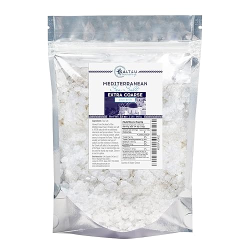 Sal de mar mediterránea grano extra grueso de 2 libras