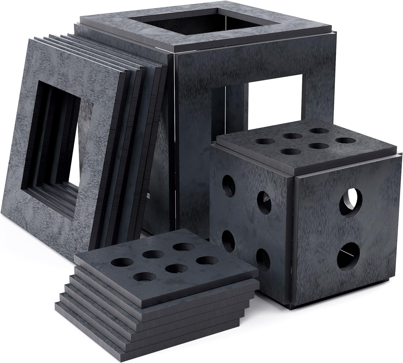 12-Piece Welding Coupons 1/8" Welding Practice Kit 11 Gauge Beginners Welding Mild Steel Sheet Can Be Used to Make 1 Dice and 1 Cube Frame