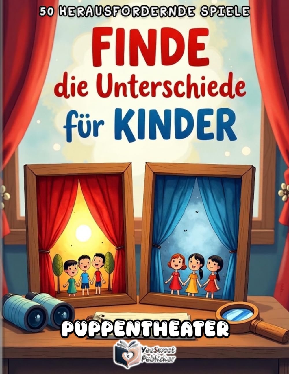 Finde die Unterschiede für Kinder _ Puppentheater: Das große Suchbild-Abenteuer / 50 spannende Fehlersuche-Rätsel mit Punkte-Tracker zur Förderung von Konzentration und Beobachtungsgabe