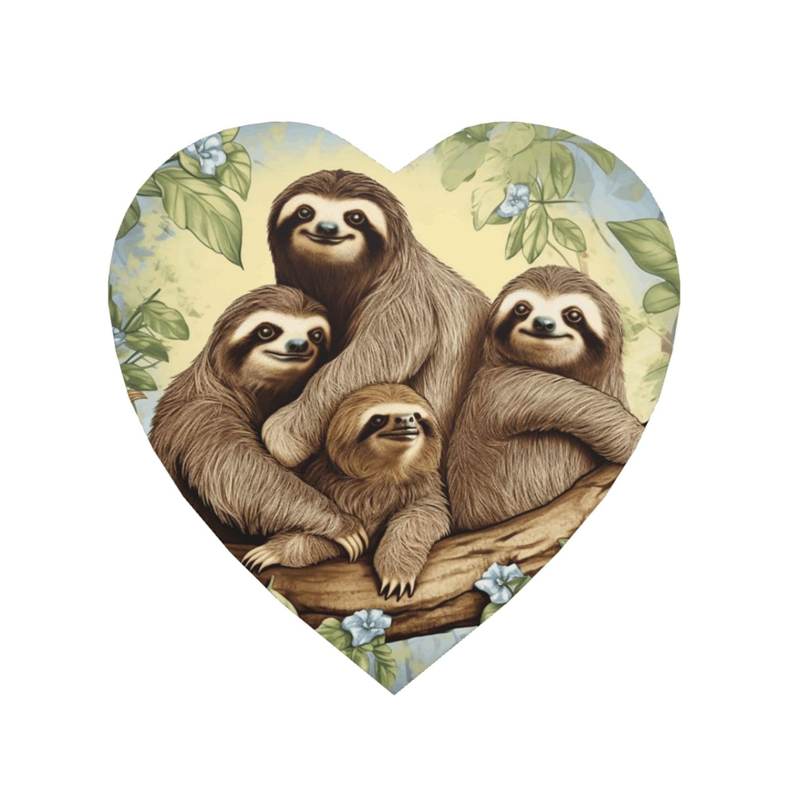 Fodpand Heart Shape Sloth Family Fridge Magnets, Strong Small Refrigerator Magnets Decorative Magnets For Kitchen Fridge Office Locker - Funny Magnetic Stickers Birthday Gifts