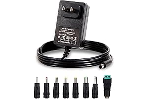 6V Power Cord With 8 Interchangeable DC Plug