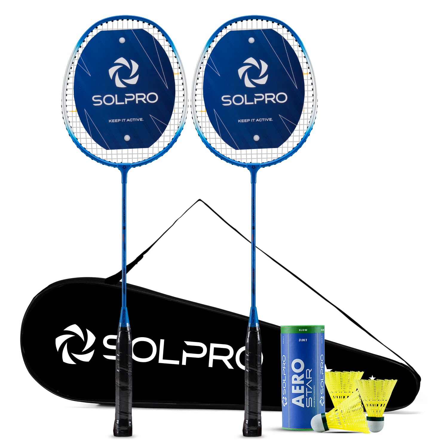 SOLPRO Vanguard 8 Aluminium Badminton Racket Set (2 Pcs) with 3 Shuttlecocks for Beginners & Intermediate, Adult & Kids Shuttle Bat with Full Cover Bag, Lightweight Racket for Practice & Match-picture-43