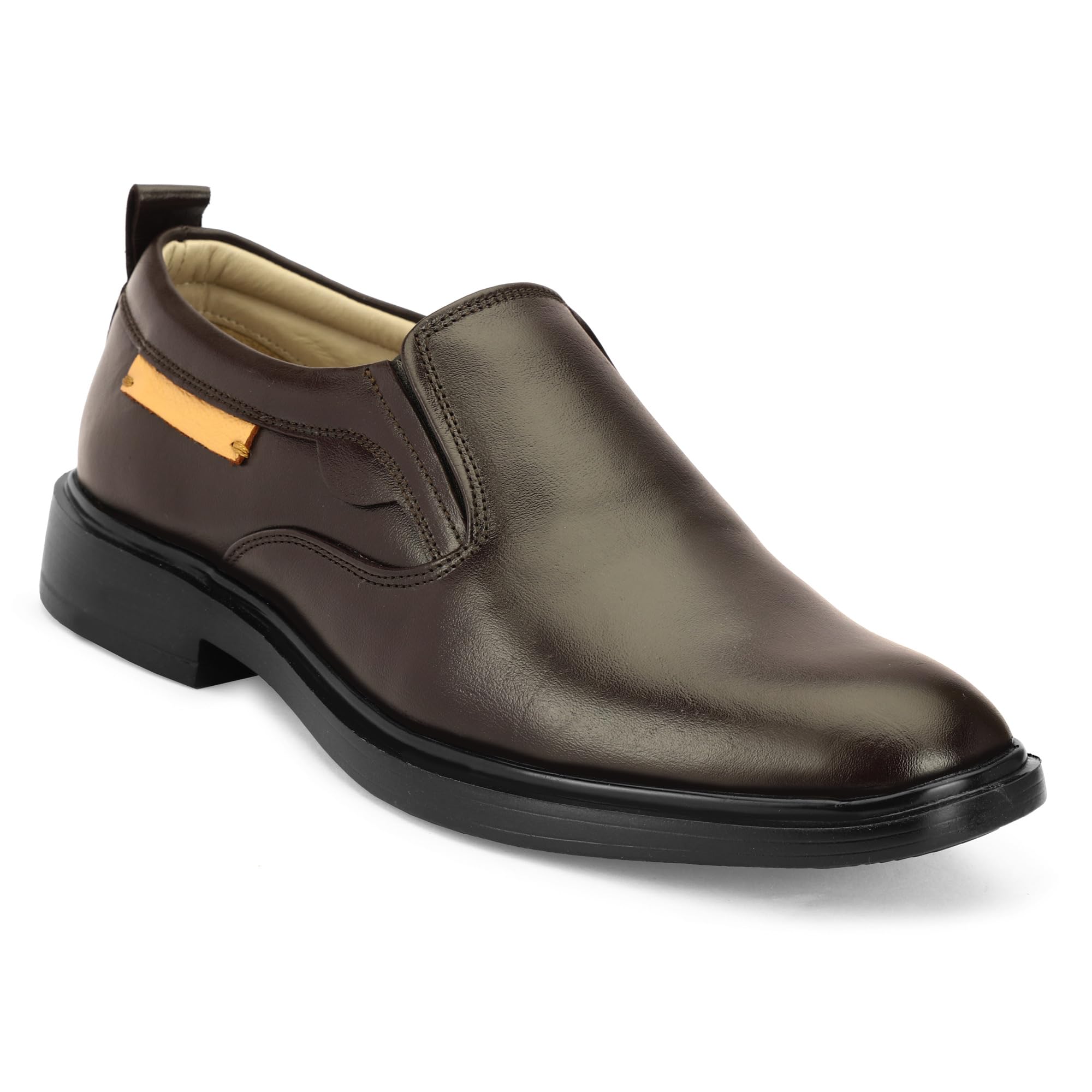 R M Enterprises Men's Genuine Leather Slip-On Shoes I Premium Formal with Cushioned I Lightweight & Comfortable Office Wear Shoes for Daily Use-picture-24