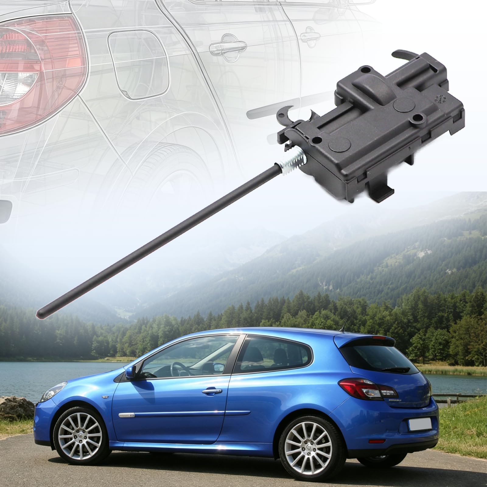Moteur Servomoteur Actionneur Ouverture Trappe Carburant 788264742R pour Clio 3 Megane 2 Scenic 3 Grand Modus Captur Fluence Espace Laguna 8200312600