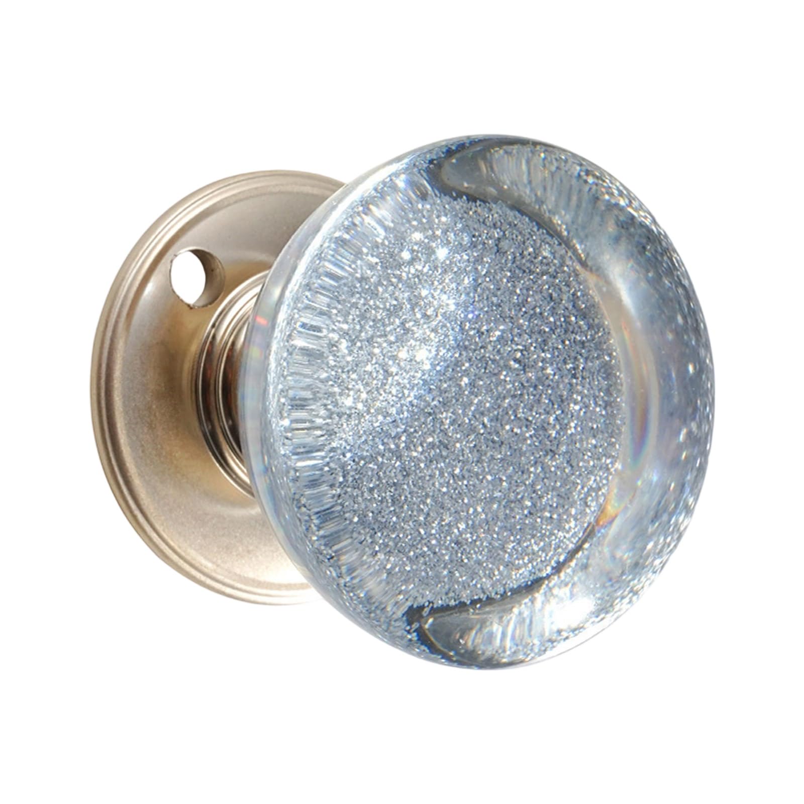 Lsttbo Silver Foil Unique Resin Dressers Knob Kitchen Cabinet Door Handle Wardrobe Pulls Crystal Ball Door Knob Furniture Hardware Resin Cabinet