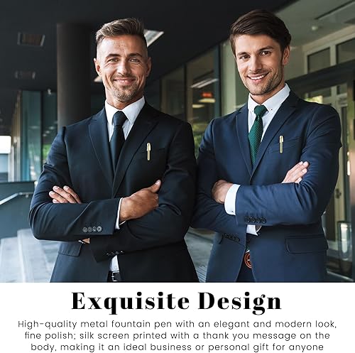 Miniatura 5 de Qilery Juego de 18 bolígrafos de regalo para empleados con 6 bolígrafos, 6 recambios negros y 6 cajas para hombres y mujeres, con texto en inglés