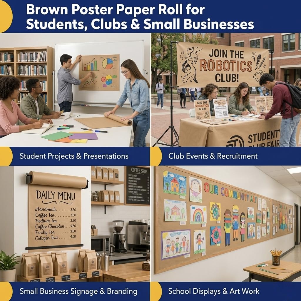 Brązowy papier pakowy duża rolka, papier do pakowania materiałów do przenoszenia, tablica ogłoszeń, sztuka, rzemiosło, pakowanie, ruch, wysyłka plakat, wykładzina podłogowa, rzemiosło, 70 g/m²