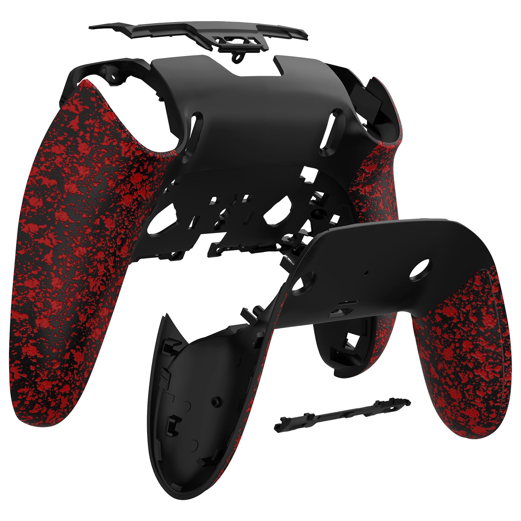 eXtremeRate Custom Back Housing Bottom Shell Compatible with p s 5 Edge Controller Non-Slip 3D Splashing Cover Game