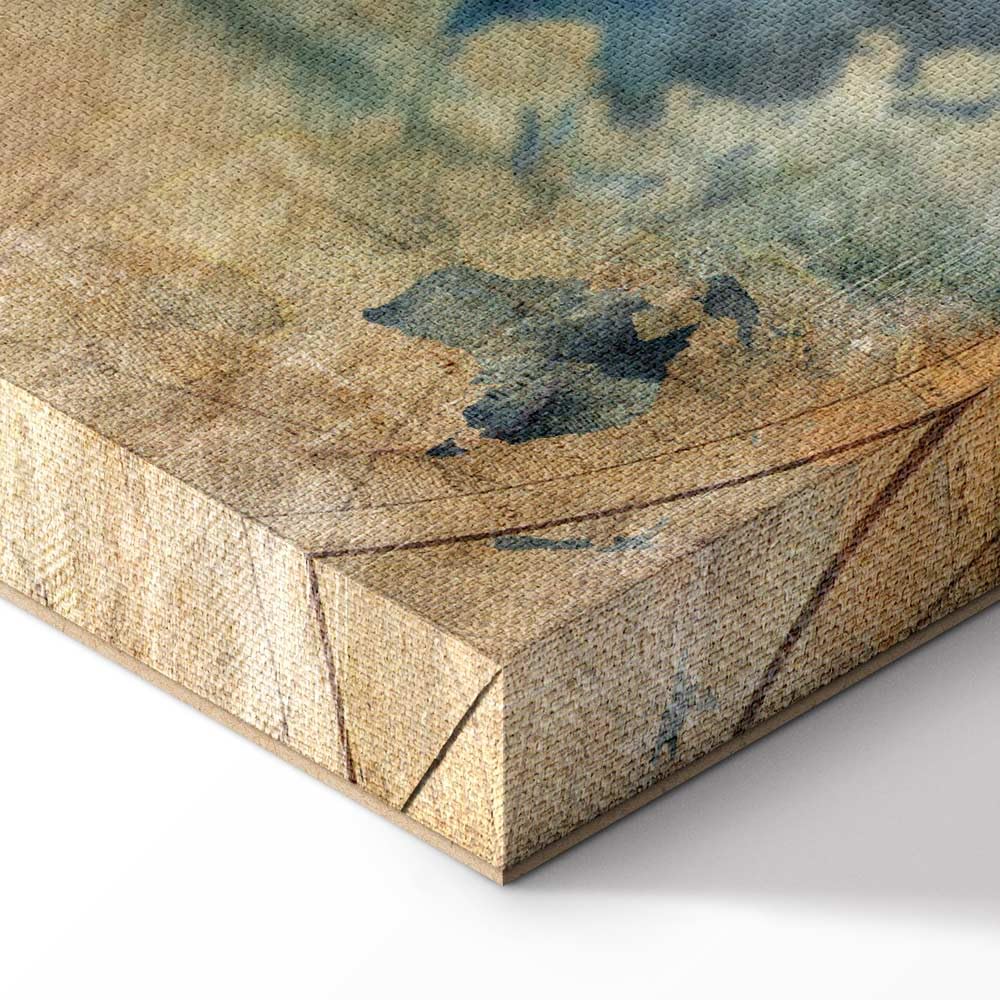 murando - Quadro Acustico Mappamondo - 135x90 cm 3 Pezzi - Schiuma acustica Quadri Moderni Grandi - Camera da Letto Matrimoniale - Stampa su Tela - Pannelli Fonoassorbenti Decorativi - Fonoassorbente
