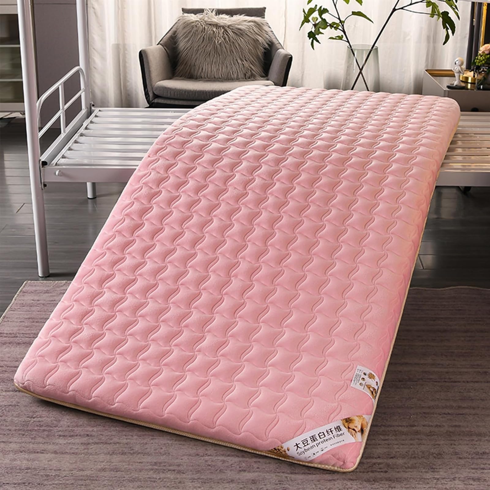 Matelas enroulable portable, tapis de tatami pliable pour lit d'invités, couvre-matelas confortable