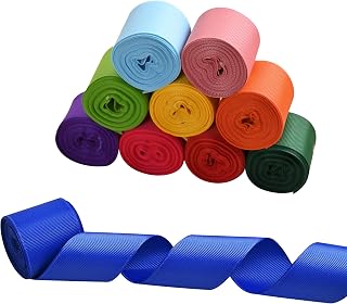 10 PCS 1-1/2 inch X 5 Yards Grosgrain Ribbon for Crafts Gift Wrapping Gift Christmas Decoration Hair Bows Floral Bouquetsa and Wedding Party