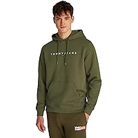Tommy Jeans Tjm Reg Linear Logo Hoodie Ext Dm0Dm20746, Felpa con Cappuccio