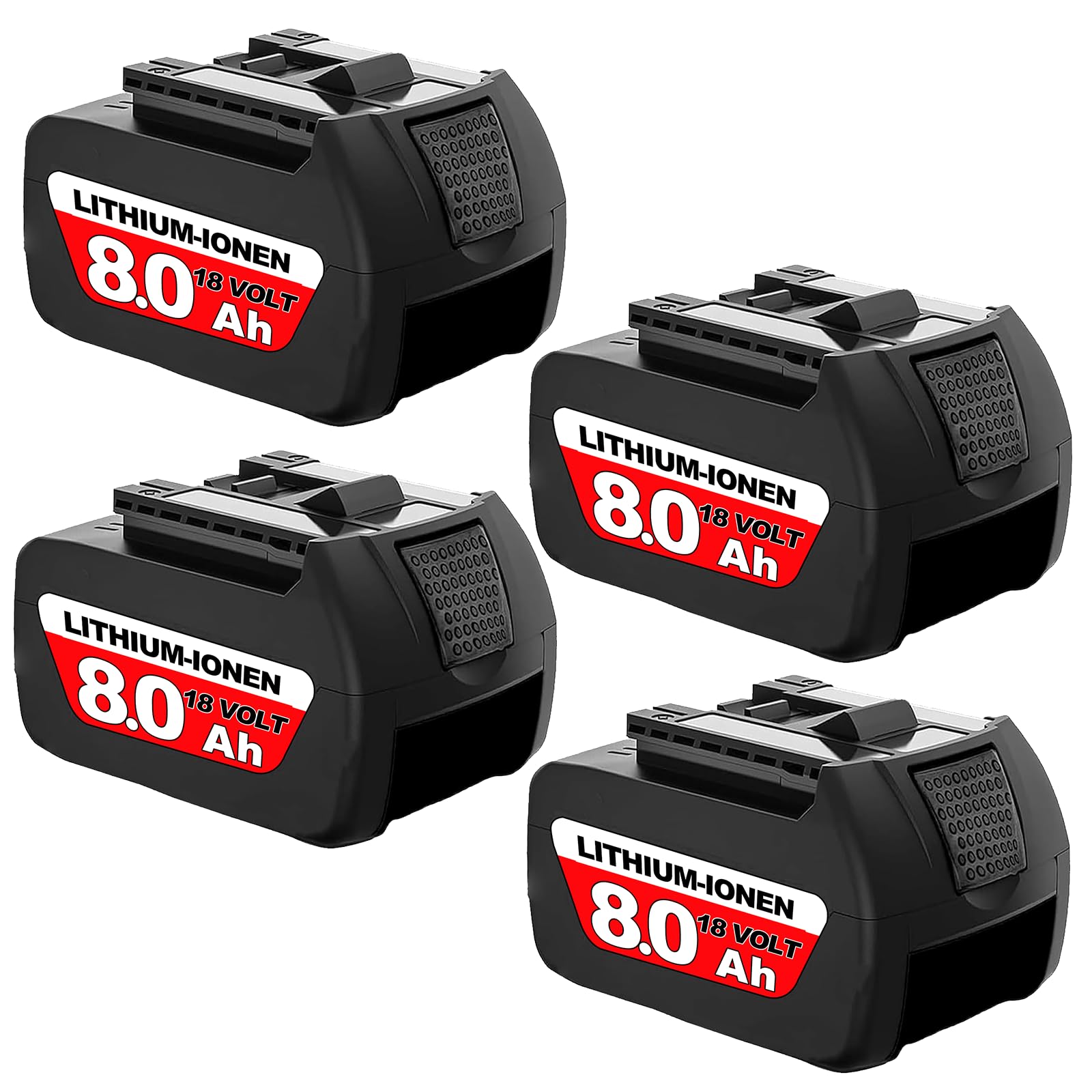 2 Stück 8000mAh 18V Lithium-Ionen Ersatzakku für Bosch Akku Kompatibel mit Bosch 18V Akku Serie BAT609 BAT609G BAT618 BAT618G BAT619 mit LED-Ladeanzeige für Bosch Professional Werkzeuge