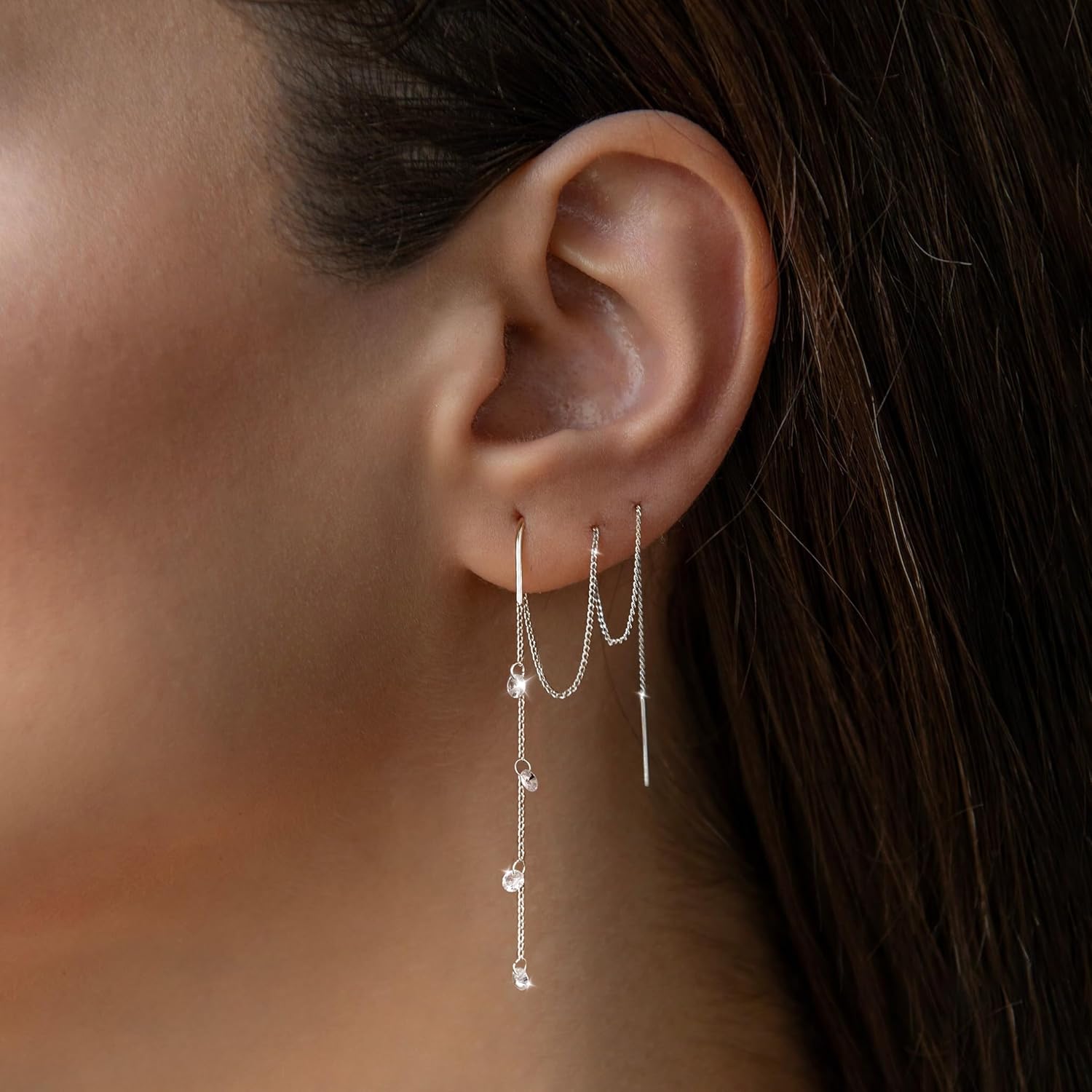 Moodear Trendy Chunky Hoop Earrings for Women - Dainty 14K Gold Plated Thinck Open Hoops Hypoallergenic Lightweight Earring Jewelry Gift - Image 9