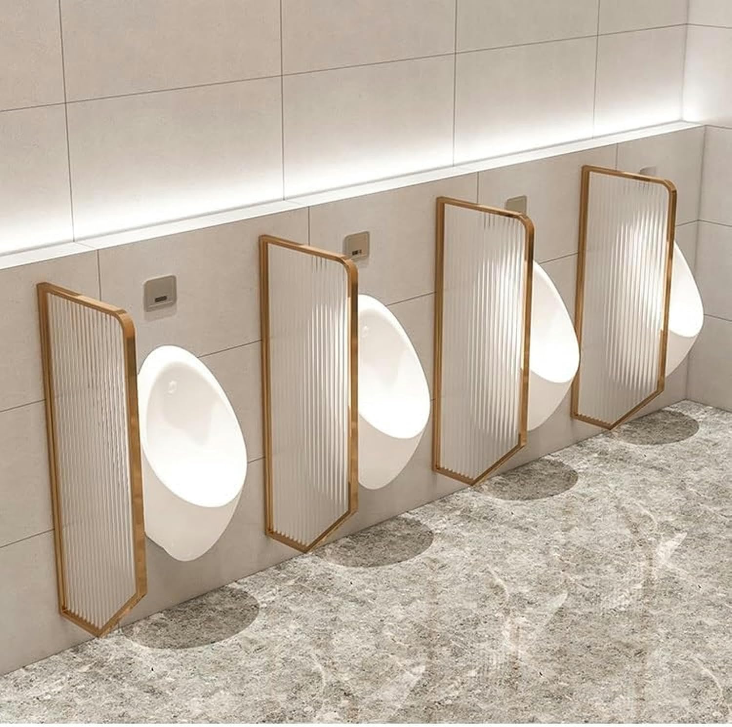 Urinal Partition Divider with Stainless Steel Frame,Urinal Privacy Screen,Wall-Mounted Urinal Partition Divider,Urinal Divider Screen Panel,Mens Urinal Privacy Screen for Bathroom/Hotel/Public(Color