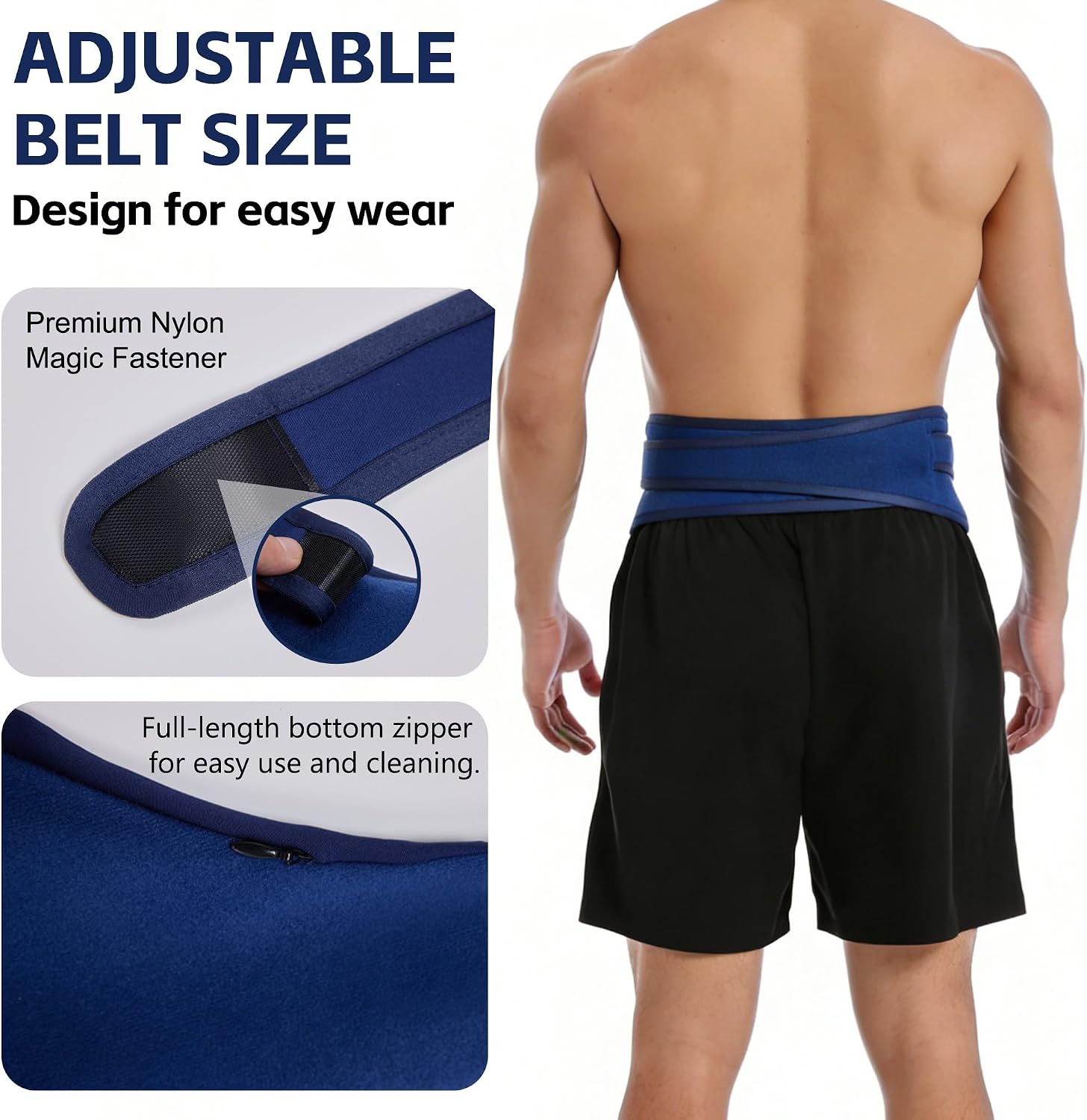 Ostomy Belt for Men & Women - Adjustable Ostomy Support Wrap with Zipper Inner Pocket to Hold Ostomy Pouch Washable Soft Ostomy Bag Cover for Sport Colostomy Ileostomy Urostomy Pouches
