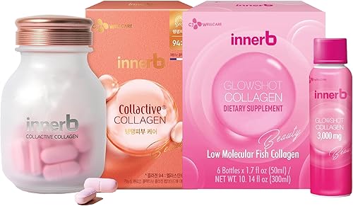 Innerb Glowshot (10.1 onzas, 6 porciones) + colágeno colactivo (28 porciones)