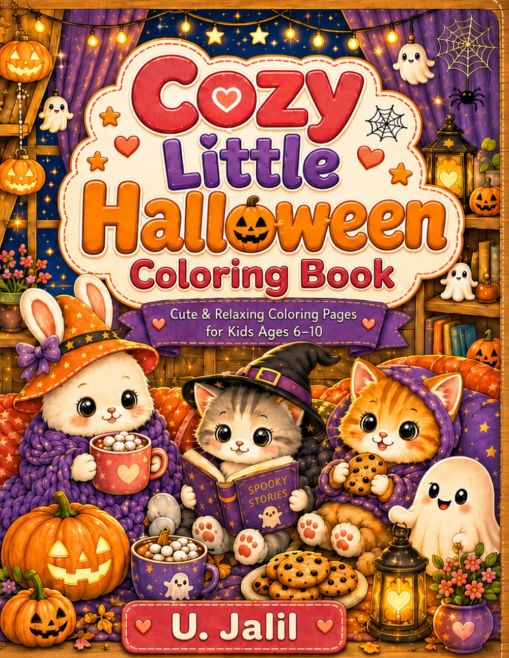 Cozy Little Halloween Coloring Book: Cute & Relaxing Halloween Coloring Pages for Kids Ages 6–10 (Cozy Little Coloring Book Series)