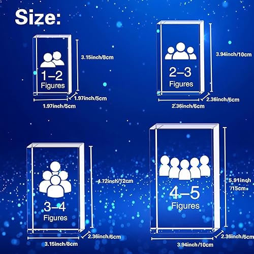 Miniatura 5 de Foto de cristal 3D, regalos personalizados para mujeres, ella, esposa, hombres, mamá, marido, gran regalo personalizado con tu propia foto,