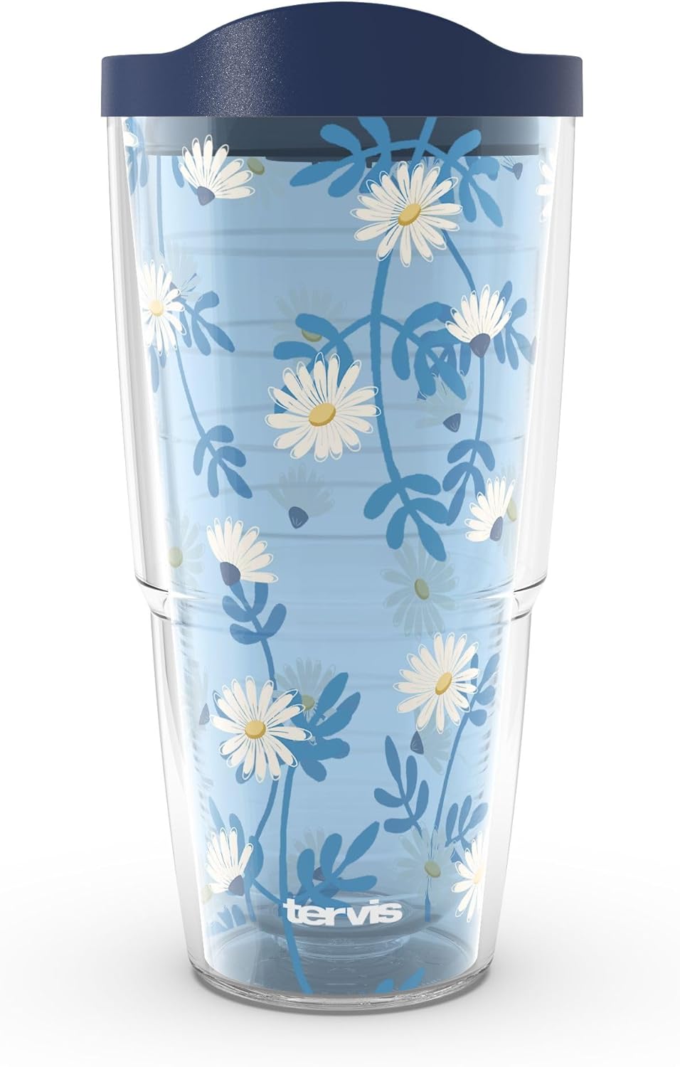 Tervis Skyfall Daisies Made in USA Double Walled Insulated Tumbler Travel Cup Keeps Drinks Cold & Hot, 24oz, Classic
