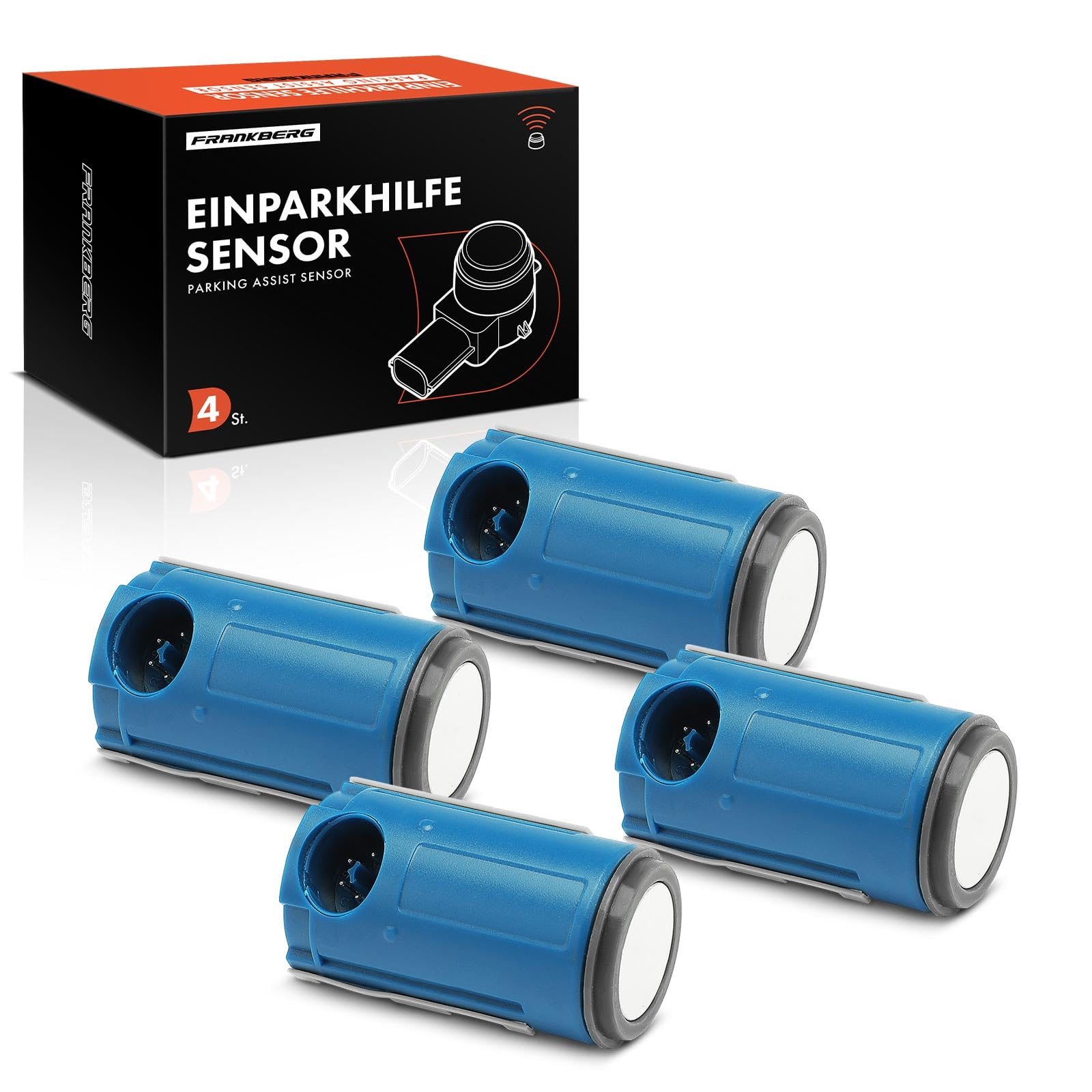 Frankberg 4 sensori di parcheggio PDC a 4 Poli posteriori e anteriori | Compatibile con: Classe C W202, Classe V 638/2, CLK C208, Classe E W210, Classe E, modello T, S210, Vito Van W638