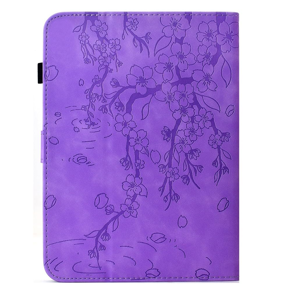 Generic Schutzhülle kompatibel mit Kindle Paperwhite 3 (2015) E-Reader (Farbe: Braun) Leder Smart Case Flip Flower Pattern Cover