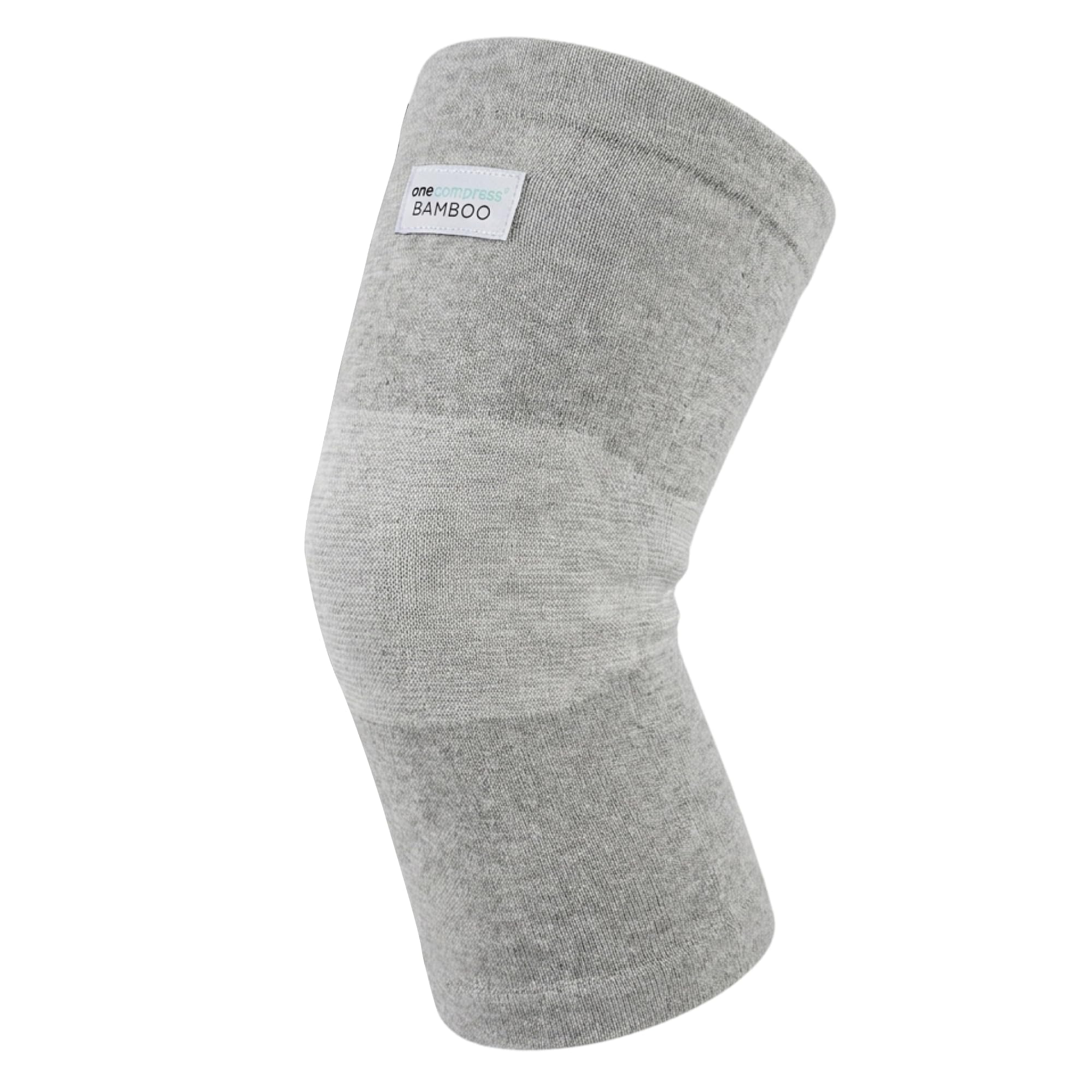Onecompress Bamboo Compression Knee Sleeve for Women & Men, Bamboo Sleeve for Knee Pain & Support - Knees Support Brace for Stiff, Sore Joints - Breathable Fit for Walking (Large - Gray)
