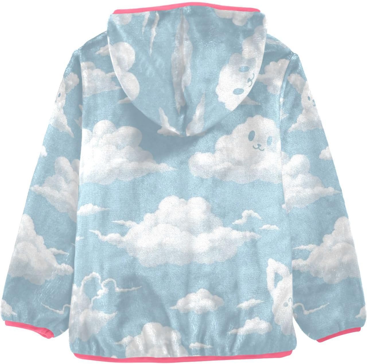 GuoChe Blue Sky and Clouds Pattern Toddler Jackets Plush Lined Baby Coat
