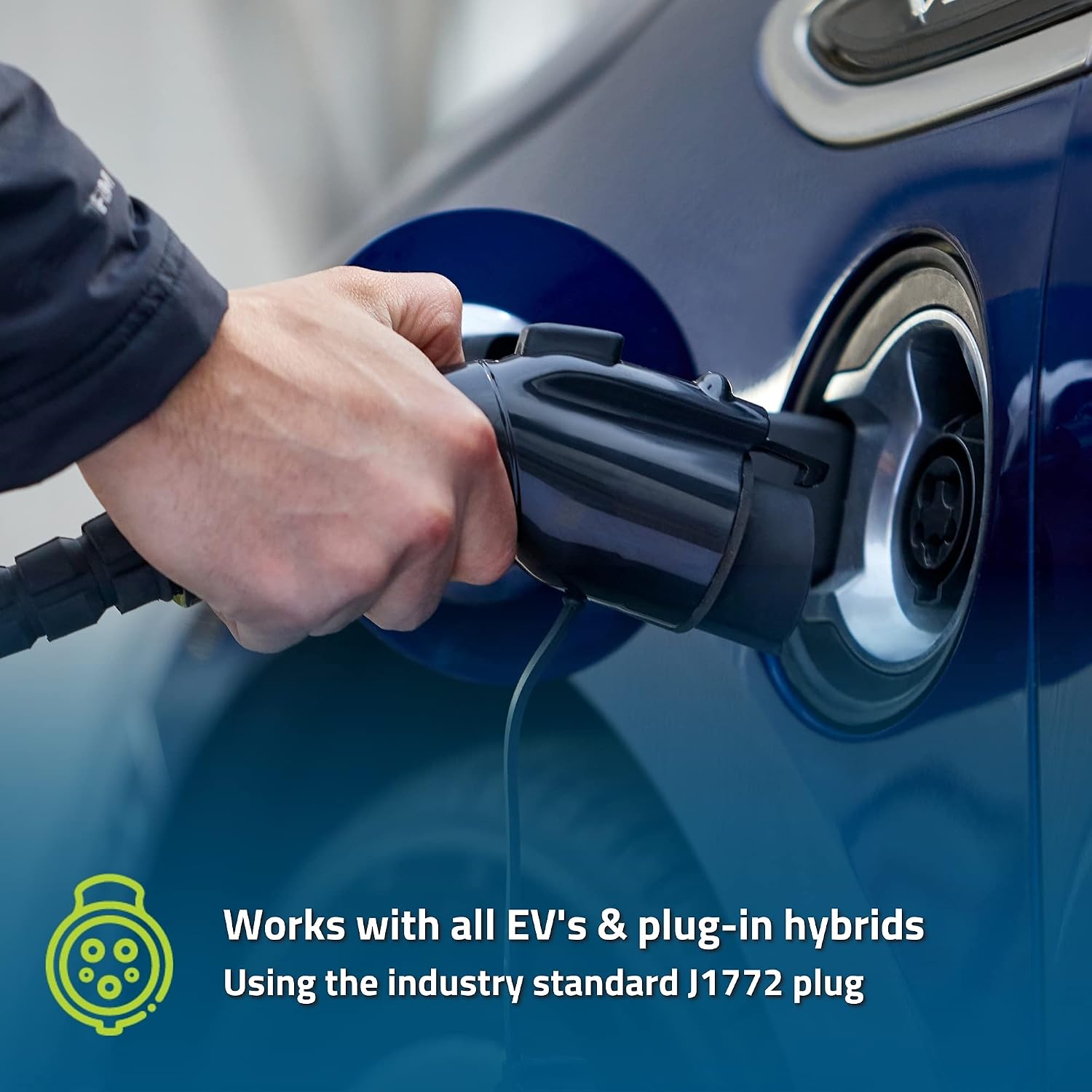 Get Special Price EVoCharge EVSE, Level 2 Electric Vehicle Charging Station with 18 ft Cable, 240V 32A, UL Listed EV Charger, NEMA 6-50 Plug, Indoor/Outdoor Rated, Charge up to 8X Faster Than Level 1