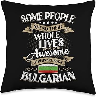 Bulgaria Flag Souvenirs for Bulgarians Men & Women Throw Pillow