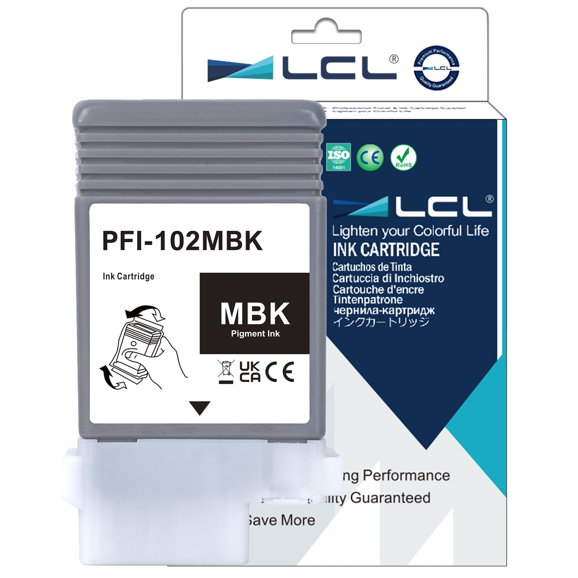 PFI-102MBK Pigment Matte Black Ink Cartridge Replacement for Canon PFI-102 Ink Tank for iPF500 iPF510 iPF600 iPF605 iPF610 iPF650 iPF655 iPF700 iPF710