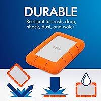 Vista 5 de LaCie Rugged Mini 5TB, Draagbare Externe Harde Schijf, 2.5", para PC y Mac, Schok y Valbestendig, Servicio de rescate de datos (B07WW1RJ9R)