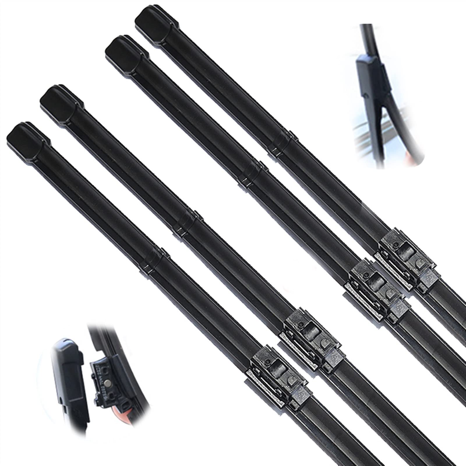 Essuie-glace avant pour Benz Classe A W177 V177 de 2018 à 2022, pack de 4 balais