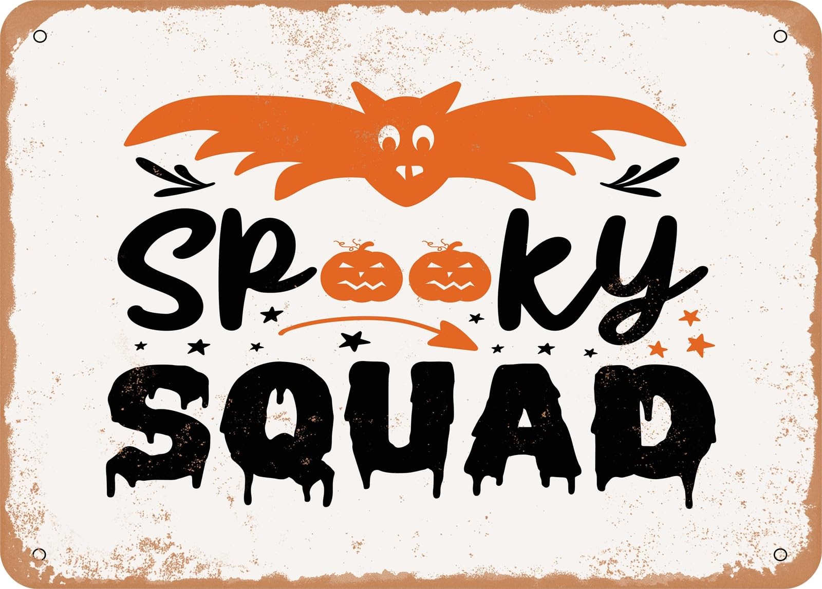 Miaomansenstore Metal Sign - Spooky Squad - 2 - Vintage Look Sign Home Decor