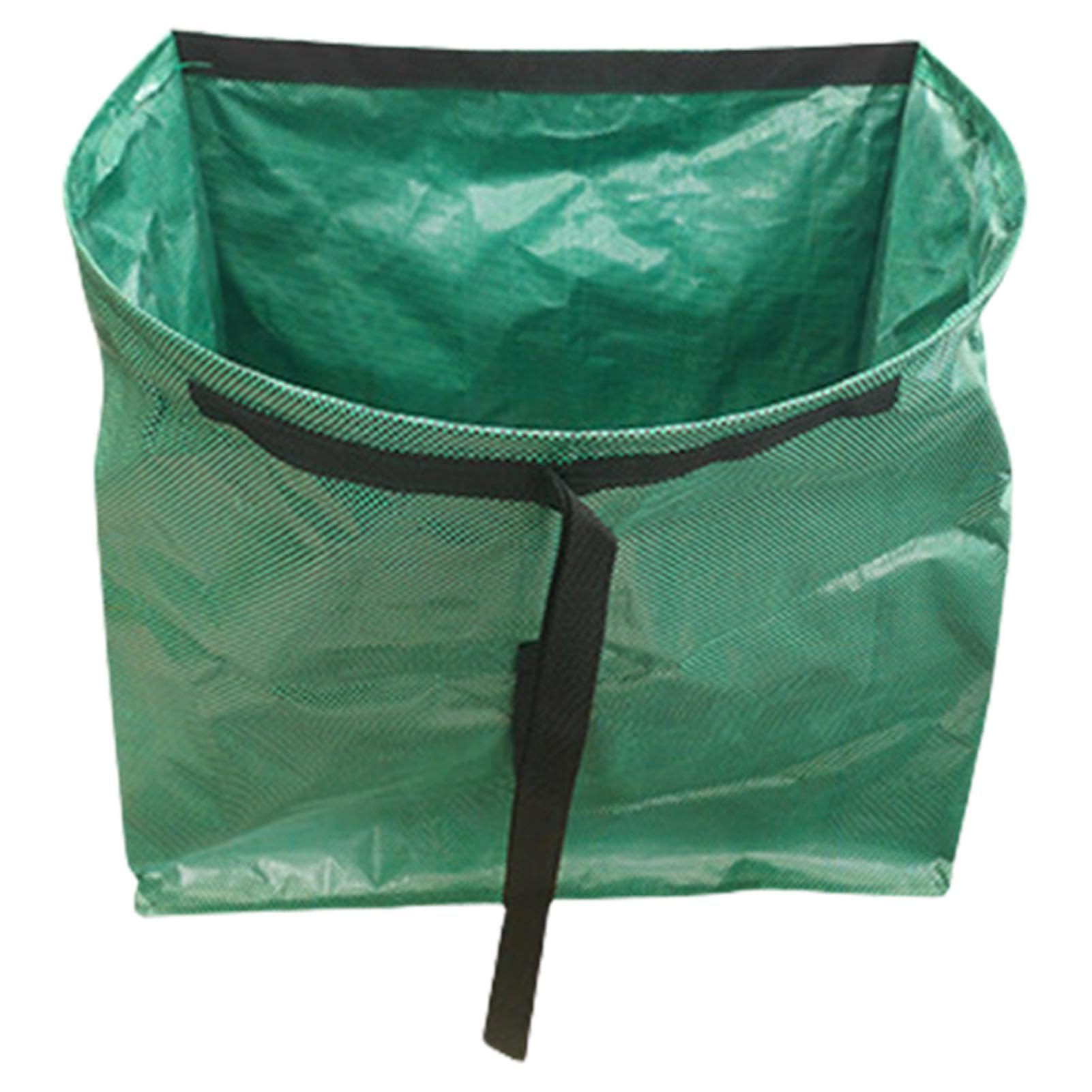 Bolsa de basura semicircular para jardín, herramienta de recogida de residuos de gran capacidad para jardín, patio, patio y césped