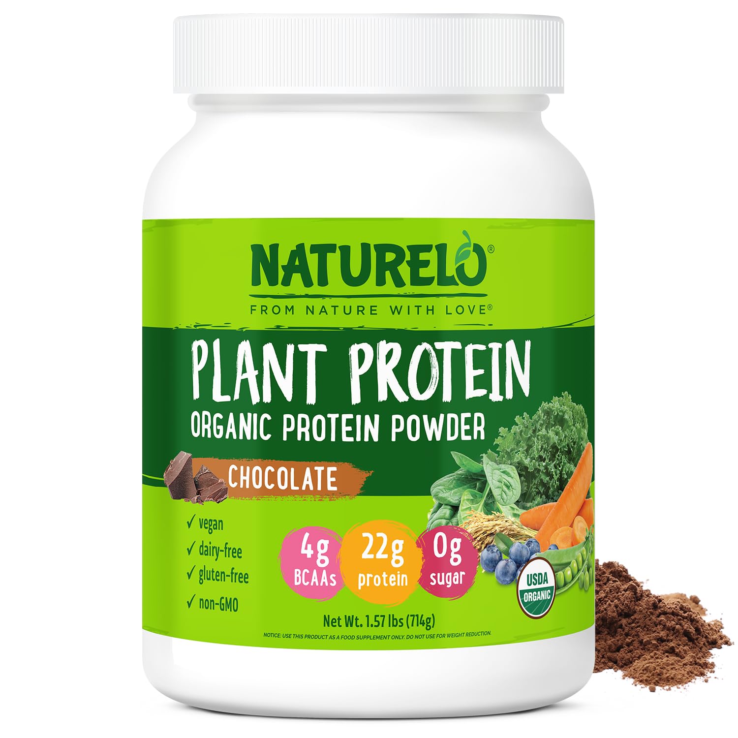 Plant Protein Powder, Chocolate, 20 servings